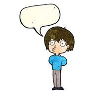 cartoon impressed boy with speech bubble N4