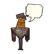 cartoon guard with speech bubble N3