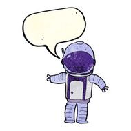 cartoon astronaut with speech bubble N31