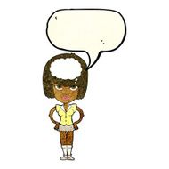 cartoon woman thinking with speech bubble N12