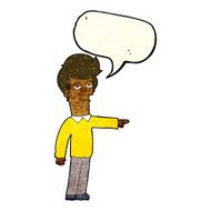 cartoon pointing man with speech bubble N21