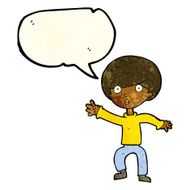 cartoon panicking boy with speech bubble N3
