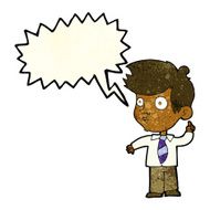 cartoon boy asking question with speech bubble N7
