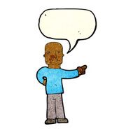 cartoon pointing man with speech bubble N22