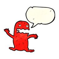 cartoon funny frog with speech bubble N6