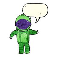 cartoon astronaut with speech bubble N32