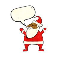cartoon santa claus with speech bubble N50