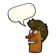 cartoon shocked male face with speech bubble N2
