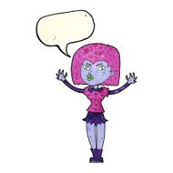 cartoon vampire girl with speech bubble N56