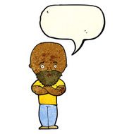 cartoon shocked bald man with beard speech bubble N3