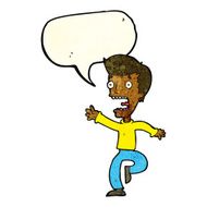 cartoon terrified man with speech bubble N57