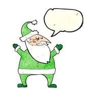 cartoon santa claus with speech bubble N51
