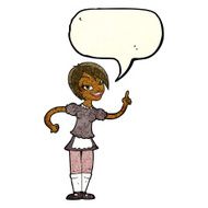 cartoon waitress taking order with speech bubble N6