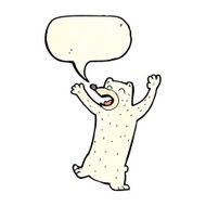 cartoon polar bear with speech bubble N19