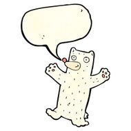 cartoon polar bear with speech bubble N20