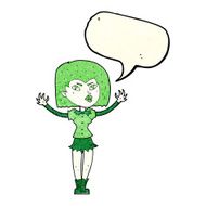 cartoon vampire girl with speech bubble N57