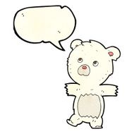 cartoon cute polar bear with speech bubble N18
