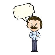 cartoon man with mustache speech bubble N22