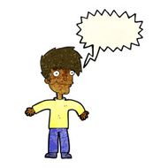 cartoon happy man with speech bubble N109