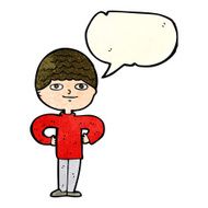 cartoon proud man with speech bubble N7