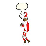 cartoon santa claus with speech bubble N53