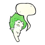 cartoon vampire head with speech bubble N14