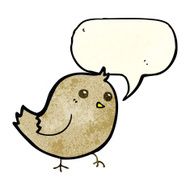 cartoon bird with speech bubble N90