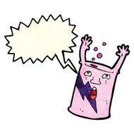 cartoon soda can character with speech bubble N3