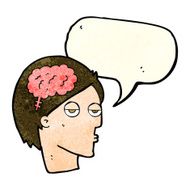 cartoon head with brain symbol speech bubble N8