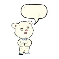 cartoon cute teddy bear with speech bubble N7