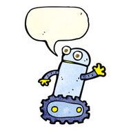 cartoon robot with speech bubble N48
