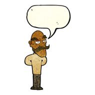 cartoon old man with mustache speech bubble N11