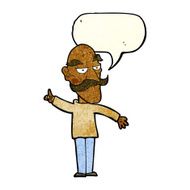 cartoon old man telling story with speech bubble N3