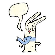 cartoon rabbit with speech bubble N26