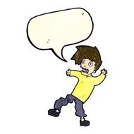 cartoon terrified man with speech bubble N61