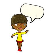 cartoon waving woman with speech bubble N52