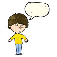 cartoon suspicious man looking over shoulder with speech bubble N4