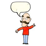 cartoon old man telling story with speech bubble N4