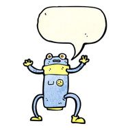 cartoon robot with speech bubble N49