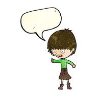 cartoon woman stressing out with speech bubble N4