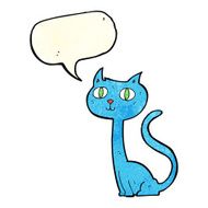 cartoon cat with speech bubble N12