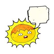 cartoon sun with speech bubble N5