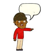 cartoon pointing man with speech bubble N28