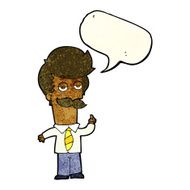 cartoon man with mustache explaining speech bubble N3