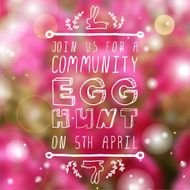 Hand-sketched easter typographic element N2