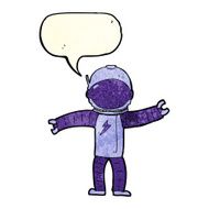 cartoon astronaut with speech bubble N33