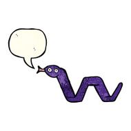 funny cartoon snake with speech bubble N7