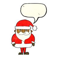cartoon happy santa claus with speech bubble N7