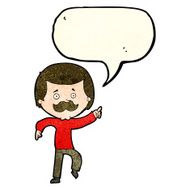 cartoon dancing dad with speech bubble N3