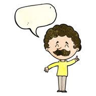 cartoon man with idea speech bubble N30